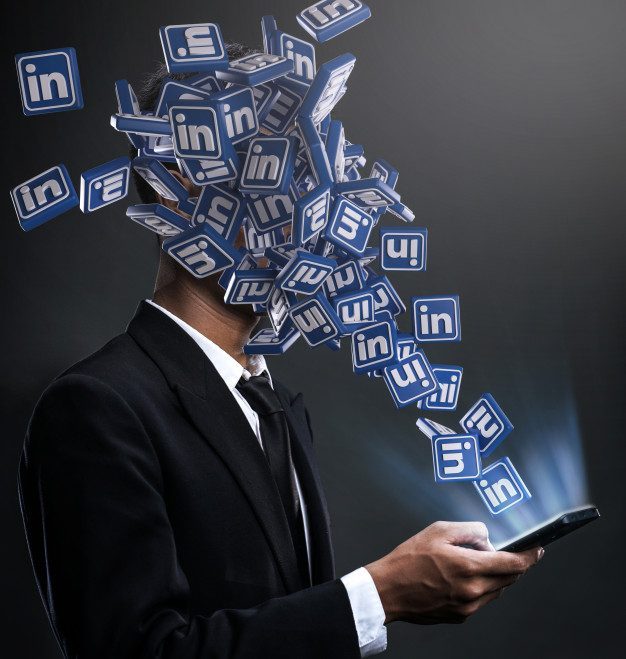 linkedin icons popping up man s face 1379 4955