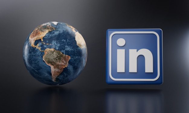 linkedin logo beside earth 3d rendering 1379 4900