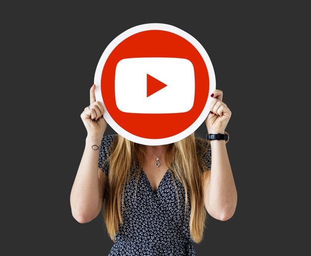 woman holding youtube icon 53876 49348