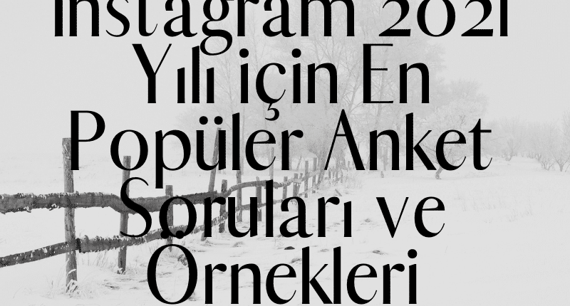 İnstagram 2021 Yılı için En Popüler Anket Soruları ve Örnekleri