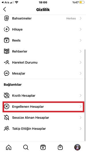 İnstagram Engel Kaldırma